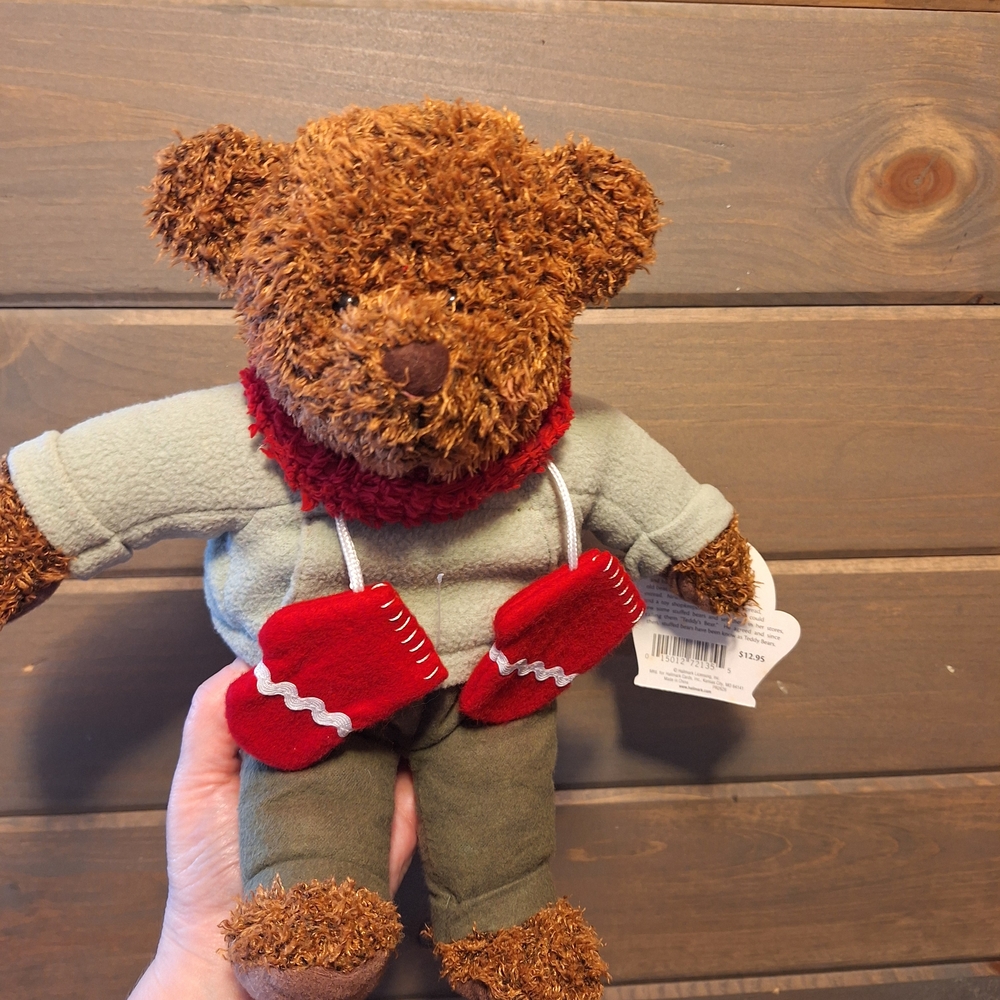 Hallmark Brown Teddy Bear with Red Scarf